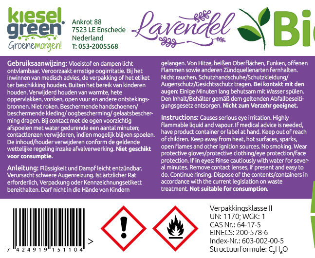 thumbnail: Bio-Ethanol 5L Lavendelgeur 96,6% - Rook- En Roetvrij Voor Haarden